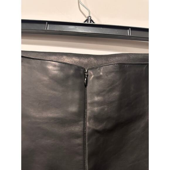 Barbara Bui Size 6 Matrix Clueless Black Leather A-Line Mini Skirt Preppy - Picture 8 of 12